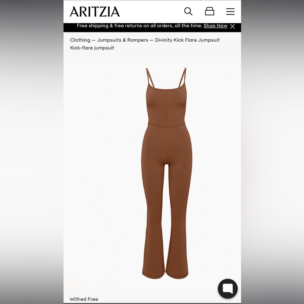 Aritzia Divinity Kick Flare Jumpsuit